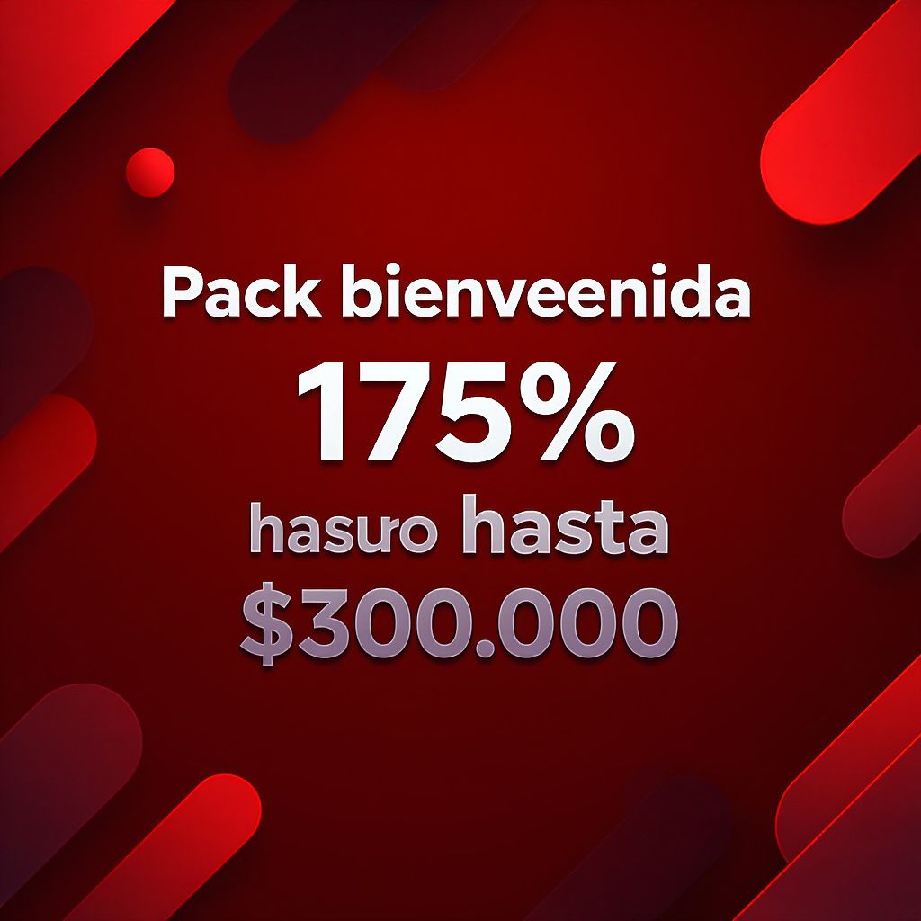Pack bienvenida 175% hasta $300.000